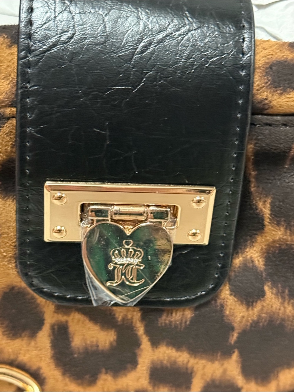 Juicy Couture Leopard Print Shoulder Bag with Gold Chain - Picture 5 of 13